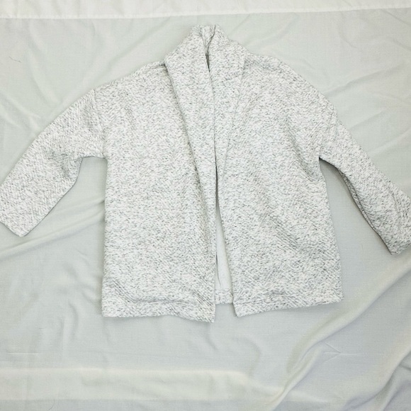 Fabletics Women’s Size Vanessa Medium Heather Gray Open Cardigan Jacket - Picture 7 of 11